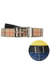 Reversible Vintage Check Leather Belt Archive Beige - BURBERRY - BALAAN 2