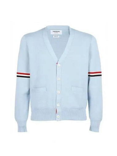 Milanese stitch arm banding cardigan MKC310A Y3007 light blue 1059234 - THOM BROWNE - BALAAN 1