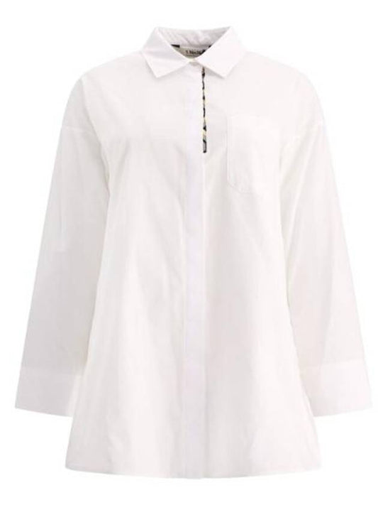 Women's Sylvie Cotton Oxford Shirt White - S MAX MARA - BALAAN 1