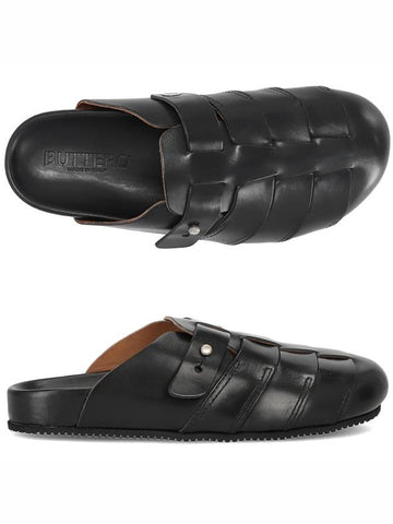 Sabot Glamping Sandals B10250 NERO 01 Men's Slippers - BUTTERO - BALAAN 1