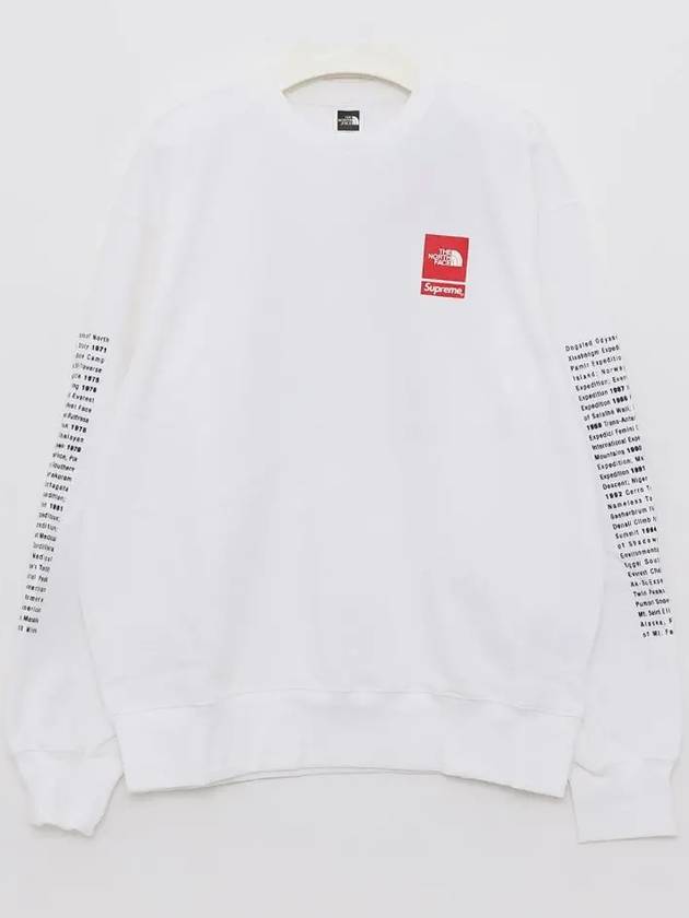 The North Face Collaboration Crew Neck Men s Sweatshirt SS24SW2 WHITE - SUPREME - BALAAN 3