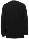 Men's Lambs Wool Crew Neck Knit Top Black - CP COMPANY - BALAAN.