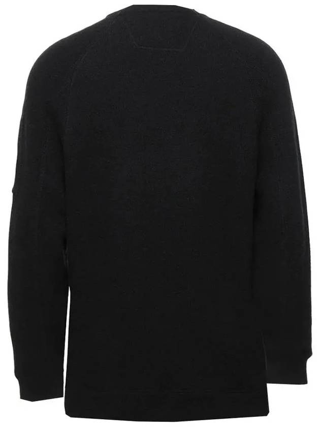 Men's Lambs Wool Crew Neck Knit Top Black - CP COMPANY - BALAAN.