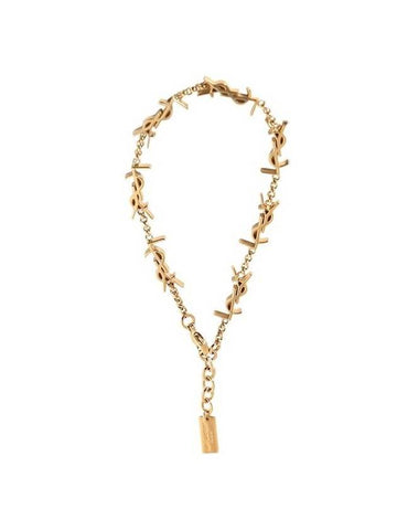 Cassandre Logo Chain Bracelet Gold - SAINT LAURENT - BALAAN 1