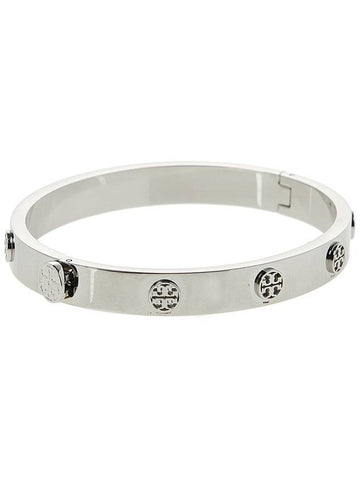 Miller Hinged Stud Bangle Bracelet Silver - TORY BURCH - BALAAN 1