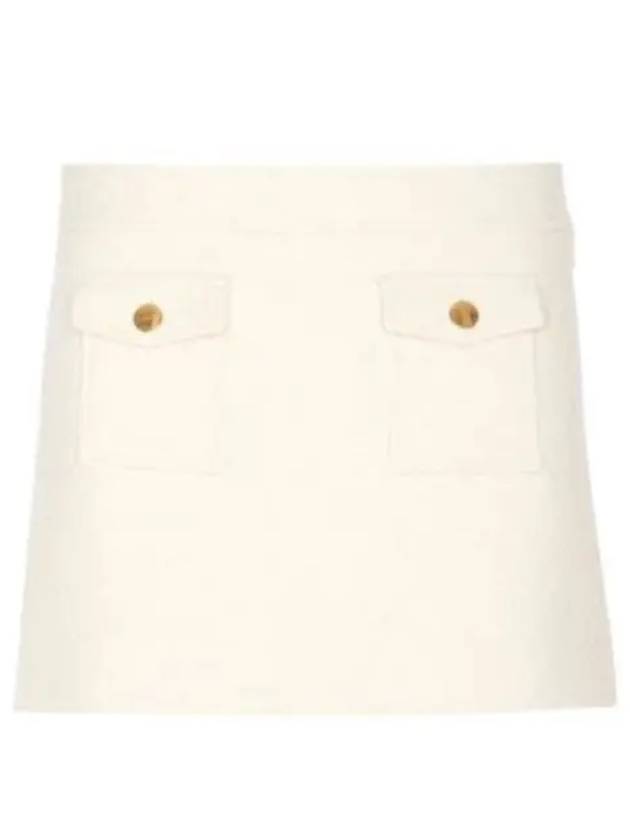 Bandeau Boutis Cotton A-Line Skirt Creme - CELINE - BALAAN 2