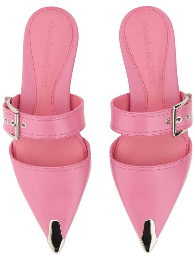 Punk Stud Toe Flat Mules Pink - ALEXANDER MCQUEEN - BALAAN 3