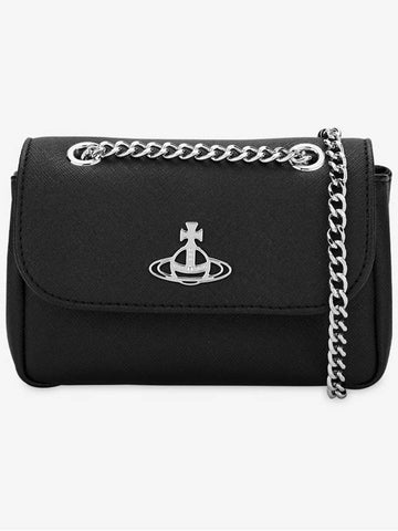 Women s ORB Logo Black Cross Bag 5C01000CW S000B N401 - VIVIENNE WESTWOOD - BALAAN 1