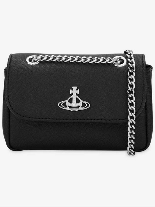 Women s ORB Logo Black Cross Bag 5C01000CW S000B N401 - VIVIENNE WESTWOOD - BALAAN 1