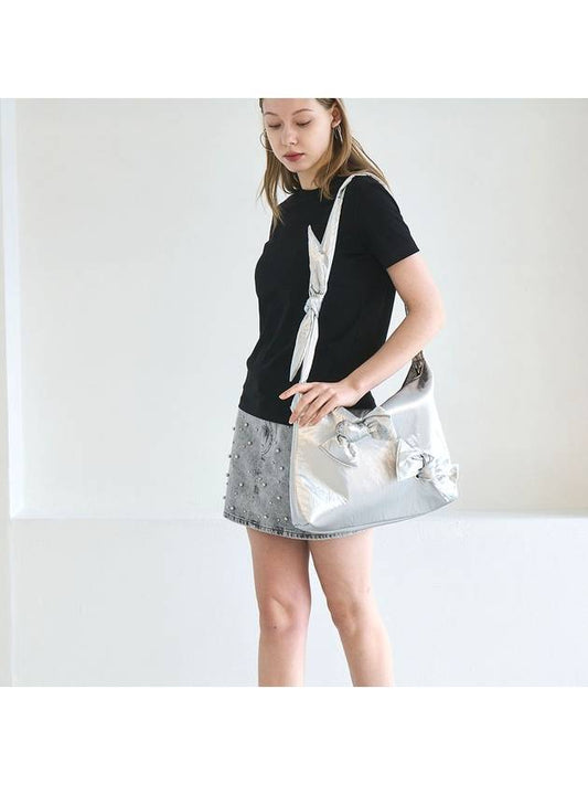 Bag to Ribbon Cross Bag Silver - SUIN - BALAAN 1