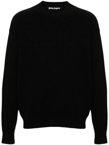 Palm Angels Monogram Series Knit Top Black - PALM ANGELS - BALAAN 1