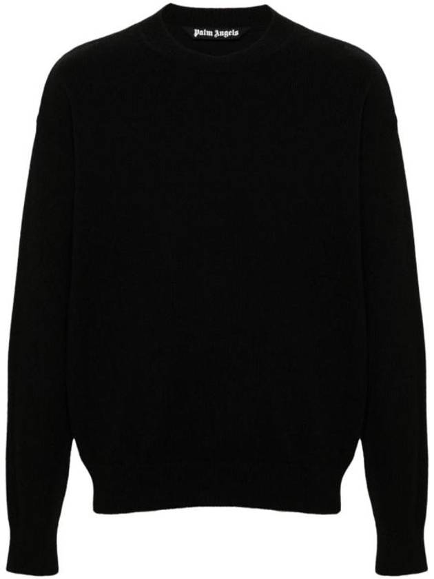 Palm Angels Monogram Series Knit Top Black - PALM ANGELS - BALAAN 1