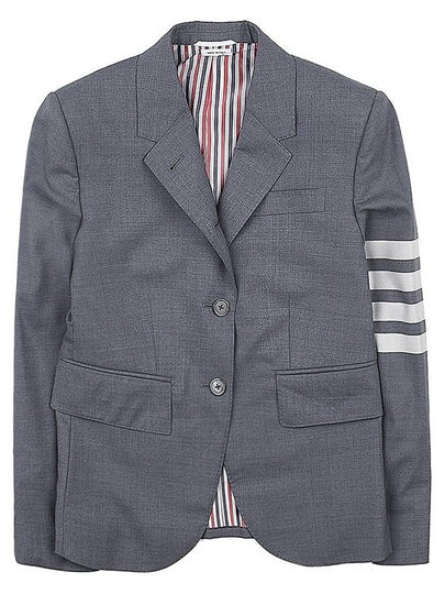 Plain Weave Suiting Classic 4 Bar Jacket Medium Grey - THOM BROWNE - BALAAN 2