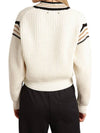 Cotton Basic V-Neck Knit Top White - GOLDEN GOOSE - BALAAN 4