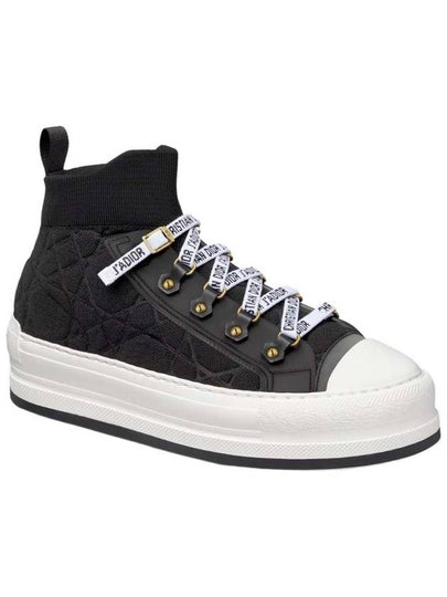 Walk'n'Dior Platform High Top Sneakers Black - DIOR - BALAAN 2