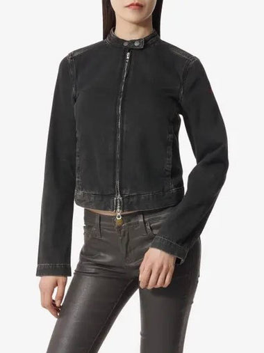 DE Mornin Moto Denim Jacket Black - DIESEL - BALAAN 1