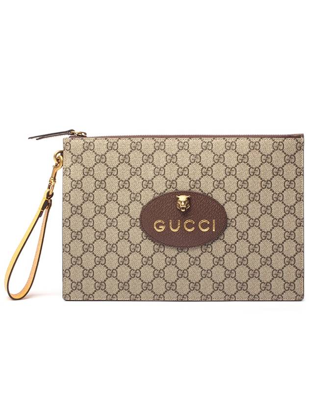 Neo Vintage GG Supreme Clutch Bag Beige Ebony - GUCCI - BALAAN 2