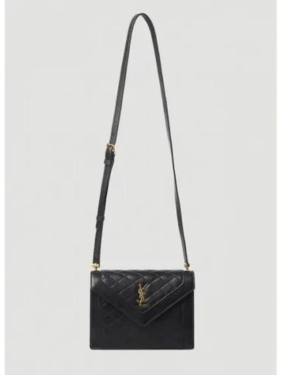 Gabi Quilting Small Lambskin Shoulder Bag Black - SAINT LAURENT - BALAAN 2