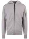 Light Fleece Lens Wappen Zip Up Hoodie Grey - CP COMPANY - BALAAN 2