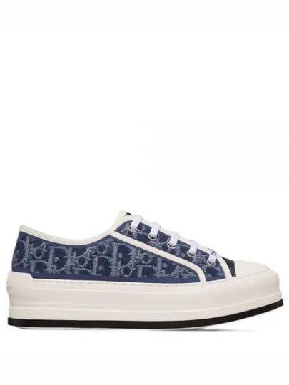 Walk'n'Dior Platform Cotton Low Top Sneaker Blue - DIOR - BALAAN 2