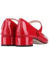 Women's Rose Mary Jane Pumps Middle Heel Red - REPETTO - 6