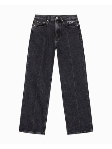 Jeans New Wide Fit Denim Jeans Black - CALVIN KLEIN - BALAAN 1