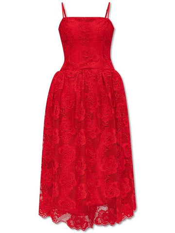 Self Portrait Lace Dress, Women's, Red - SELF PORTRAIT - BALAAN 1