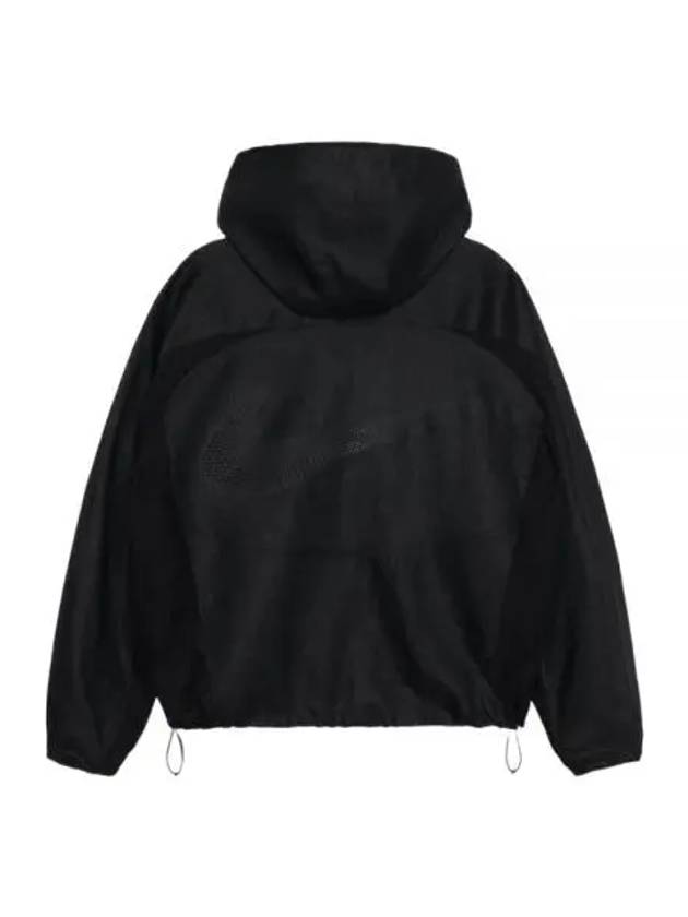 Linen Shell Hooded Jacket Black - NIKE - BALAAN 2