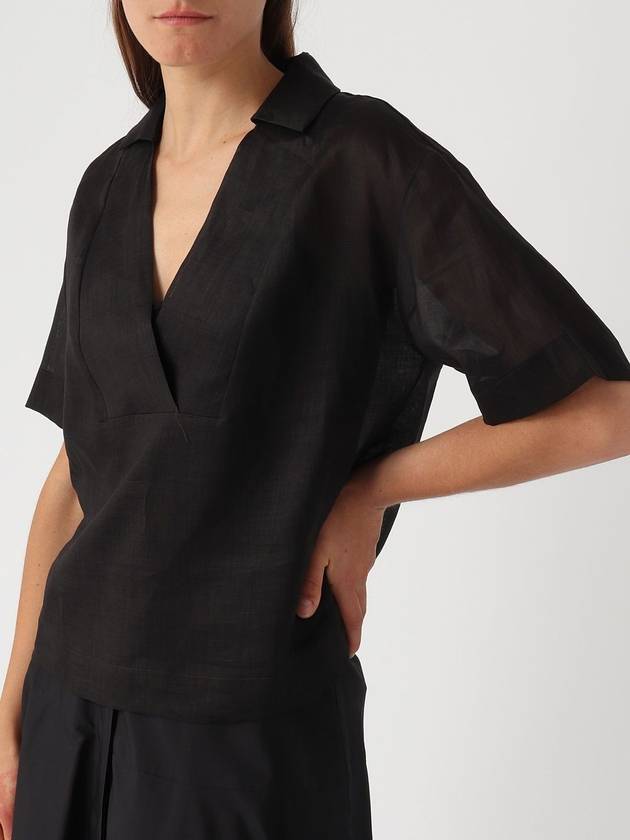 Bronzo Ramie Blouse Black - MAX MARA - BALAAN 2