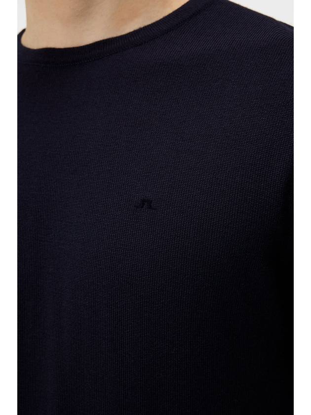 Lyle Merino Crew Neck Wool Sweater Navy - J.LINDEBERG - BALAAN 4