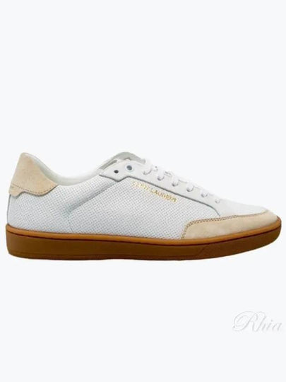 Court Classic Perforated Beige Tab Low Top Sneakers White - SAINT LAURENT - BALAAN 2