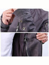 Raglan Calfskin Bomber Jacket Purple Grey - RICK OWENS - BALAAN 7