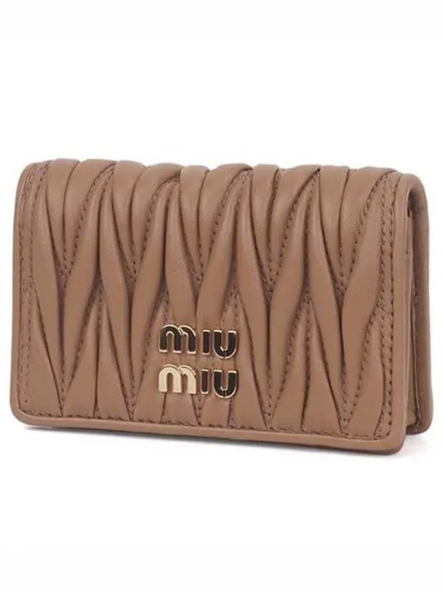 Matelasse Nappa Leather Half Wallet Brown - MIU MIU - BALAAN 2