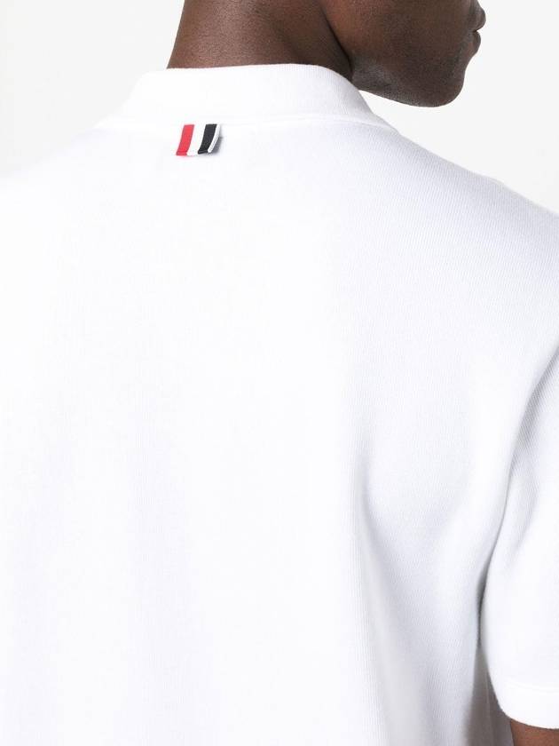 RWB Pocket Interlock Cotton Short Sleeve Polo Shirt White - THOM BROWNE - BALAAN 5