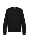 Compass Patch Cotton Sweatshirt Black - STONE ISLAND - BALAAN 2