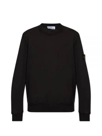 Compass Patch Cotton Sweatshirt Black - STONE ISLAND - BALAAN 2