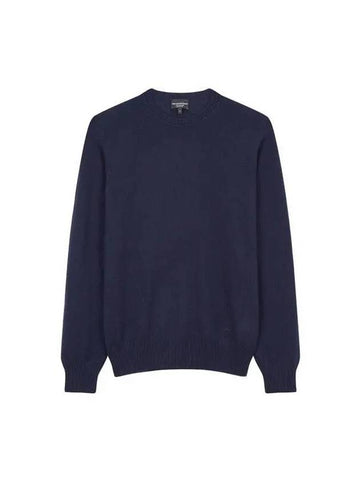 Men s Cashmere Long Sleeve Knit Navy 270104 - EMPORIO ARMANI - BALAAN 1