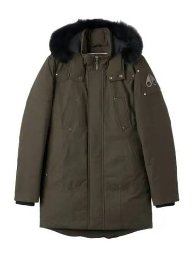 Stilling Black Fox Fur Parka Khaki Padding - MOOSE KNUCKLES - BALAAN 1