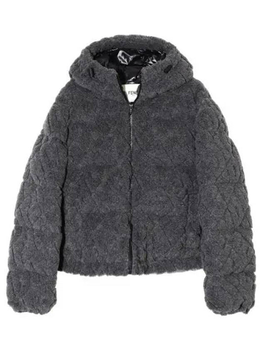 wool blouson down jacket women - FENDI - BALAAN 1