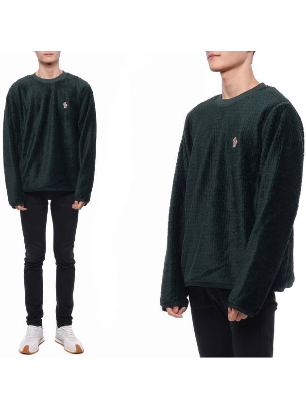 Grenoble Dynamic Logo Patch Sweatshirt Emerald Green - MONCLER - BALAAN 3