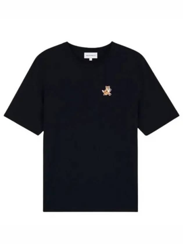 Speedy Fox Patch Comfort Short Sleeve T Shirt Black - MAISON KITSUNE - BALAAN 2