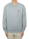 De Coeur Embossed Logo Crewneck Sweatshirt Blue - AMI - BALAAN 2