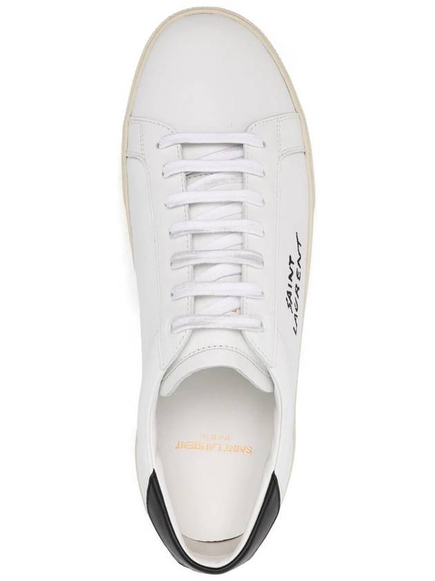 Court Classic SL 06 Leather Low Top Sneakers White - SAINT LAURENT - BALAAN 5