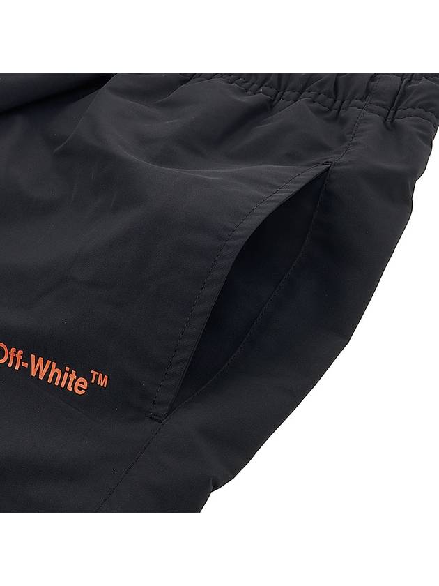 Diag logo swim shorts black - OFF WHITE - BALAAN.