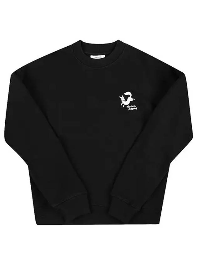 Embroidered Sweatshirt Black - MAISON KITSUNE - BALAAN 2