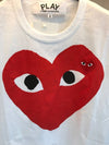 Men's Red Heart Short Sleeve TShirt P1T280WHITE 1 - COMME DES GARCONS PLAY - BALAAN 3