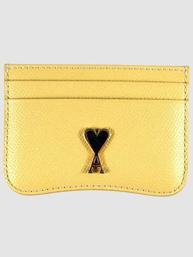 Paris heart logo card wallet yellow USL104AL 0036 720 - AMI - BALAAN 2