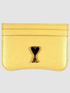 Paris heart logo card wallet yellow USL104AL 0036 720 - AMI - BALAAN 1