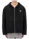 Triangle logo wool hooded blouson jacket SGC195 F0002 - PRADA - BALAAN 5