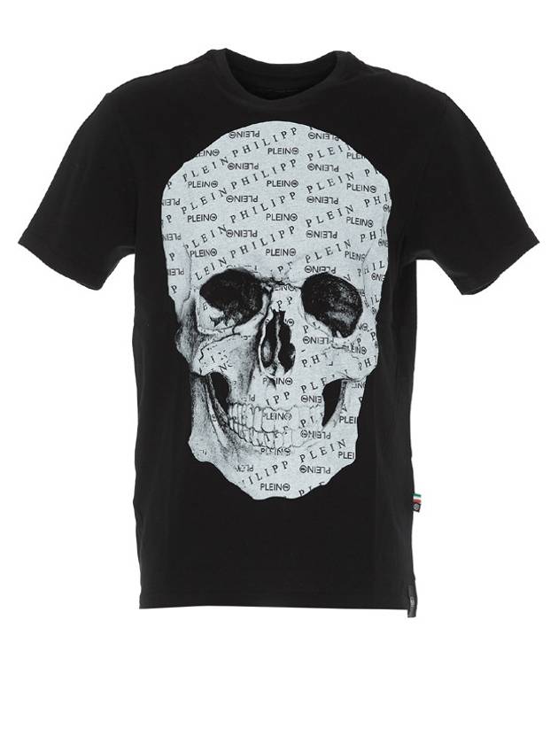 Skull All Over PP Short Sleeve T-Shirt Black - PHILIPP PLEIN - BALAAN 1